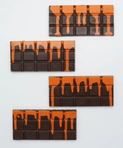orange zest vegan drip mushroom chocolate bar