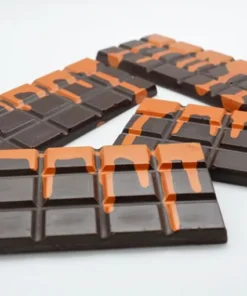 orange zest vegan drip mushroom chocolate bar