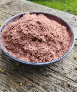 Premium Mimosa Hostilis Root Bark Powder in a natural finely ground botanical form, ideal for botanical research, natural dyeing, and craft applications.