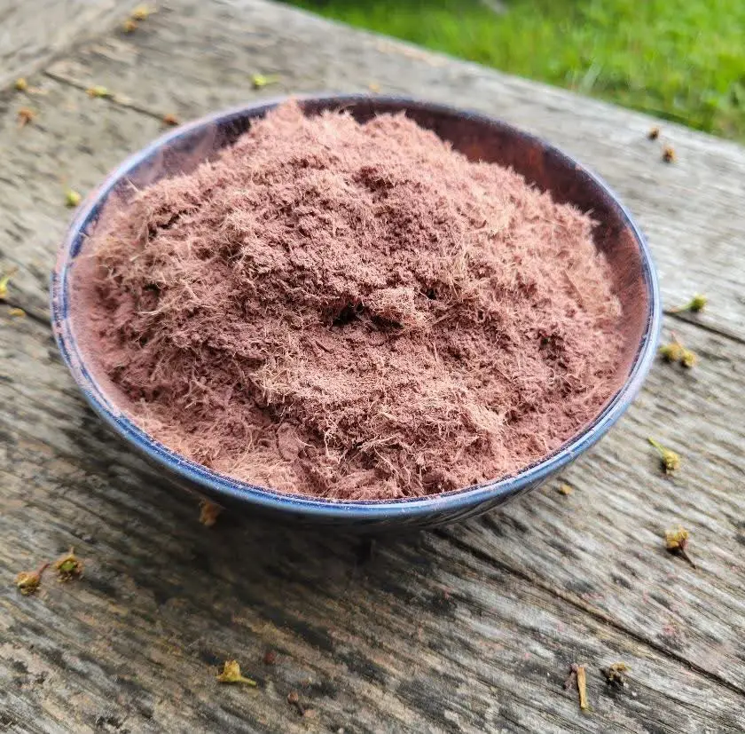 Premium Mimosa Hostilis Root Bark Powder Premium Mimosa Hostilis Root Bark Powder in a natural finely ground botanical form, ideal for botanical research, natural dyeing, and craft applications.